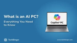 An Ai pc with the text what is an ai pc-explained.